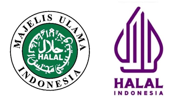 Logo halal MUI (kiri) dan logo halal Kemenag (kanan). Foto: mui.or.id an Kemenag.go.id