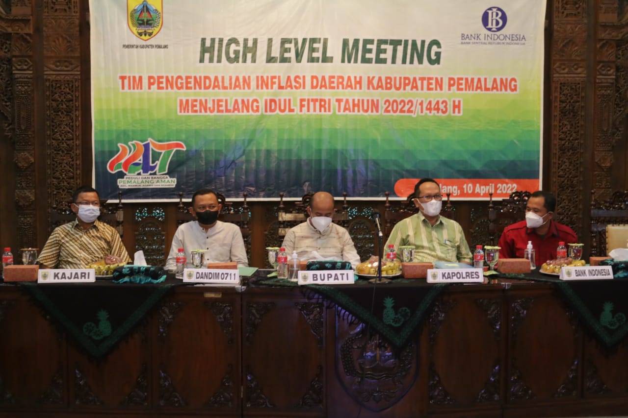 Pelaksanaan High Level Meeting (HLM) oleh Tim Pengendalian Inflasi Daerah (TPID) Kabupaten Pemalang, Minggu (10/4). Sumber: instagram.com/pemkabpemalang