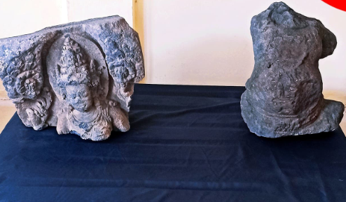 Salah satu objek diduga cagar budaya (ODCB) yang telah dipindahkan Disbudporapar Klaten ke Kompleks Monumen Juang '45. Sumber: instagram.com/disbudporapar_klaten