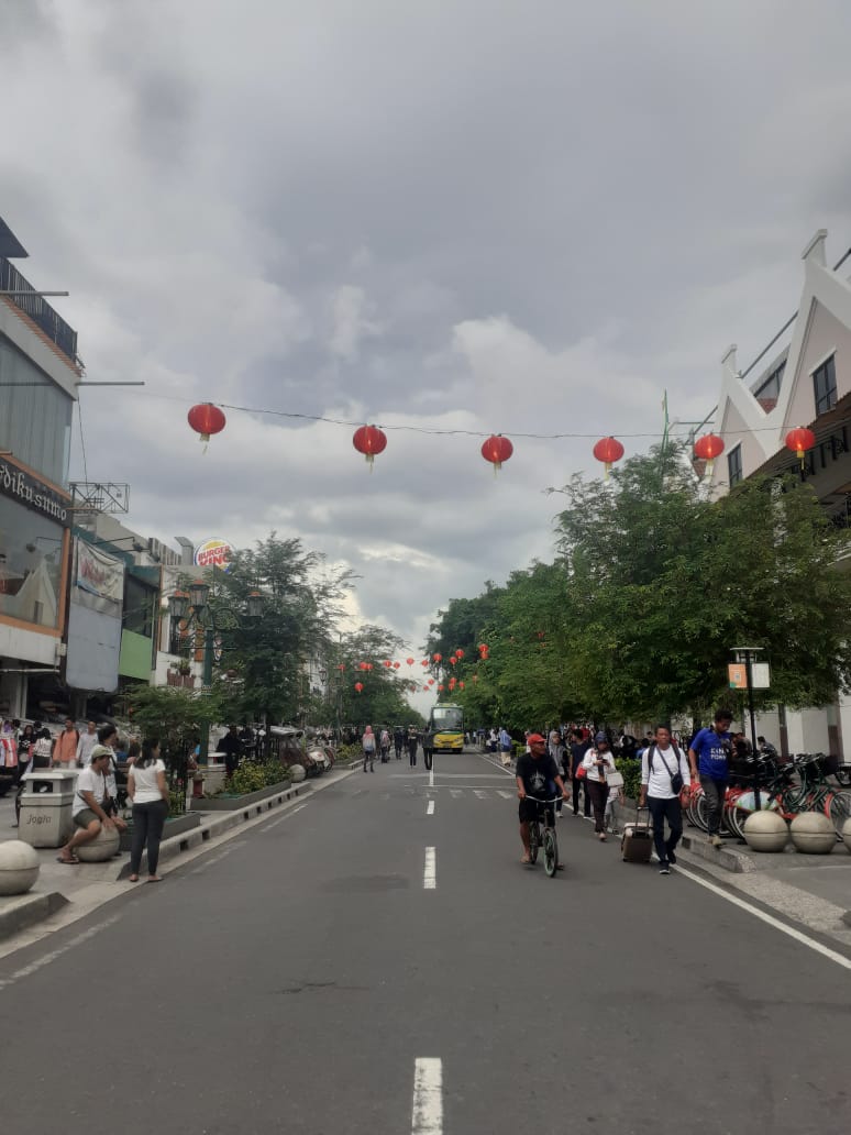 Uji coba semi pedestrian di Kawasan Malioboro. Foto: jogjakota.go.id