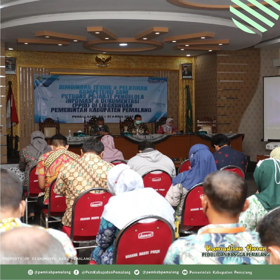 Diskominfo Pemalang Gelar Bimtek dan Pelatihan Kompetensi SDM untuk PPID, Rabu-Kamis (20-21/4). (Foto: instagram.com/pemkabpemalang)