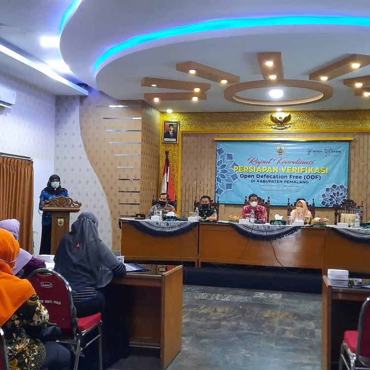 Pemkab Pemalang menggelar Rakor pembentukan Tim Persiapan Verifikasi Open Defecation Free (ODF), Sabtu (14/5). (Foto: instagram.com/dinkes_pemalang)