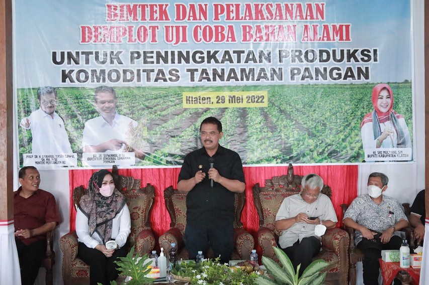 Pemkab Klaten bersama Dirjen Tanaman Pangan Kementan saat Bimtek Peningkatan Produksi Tanaman Pangan, Minggu (29/5). Foto: klatenkab.go.id