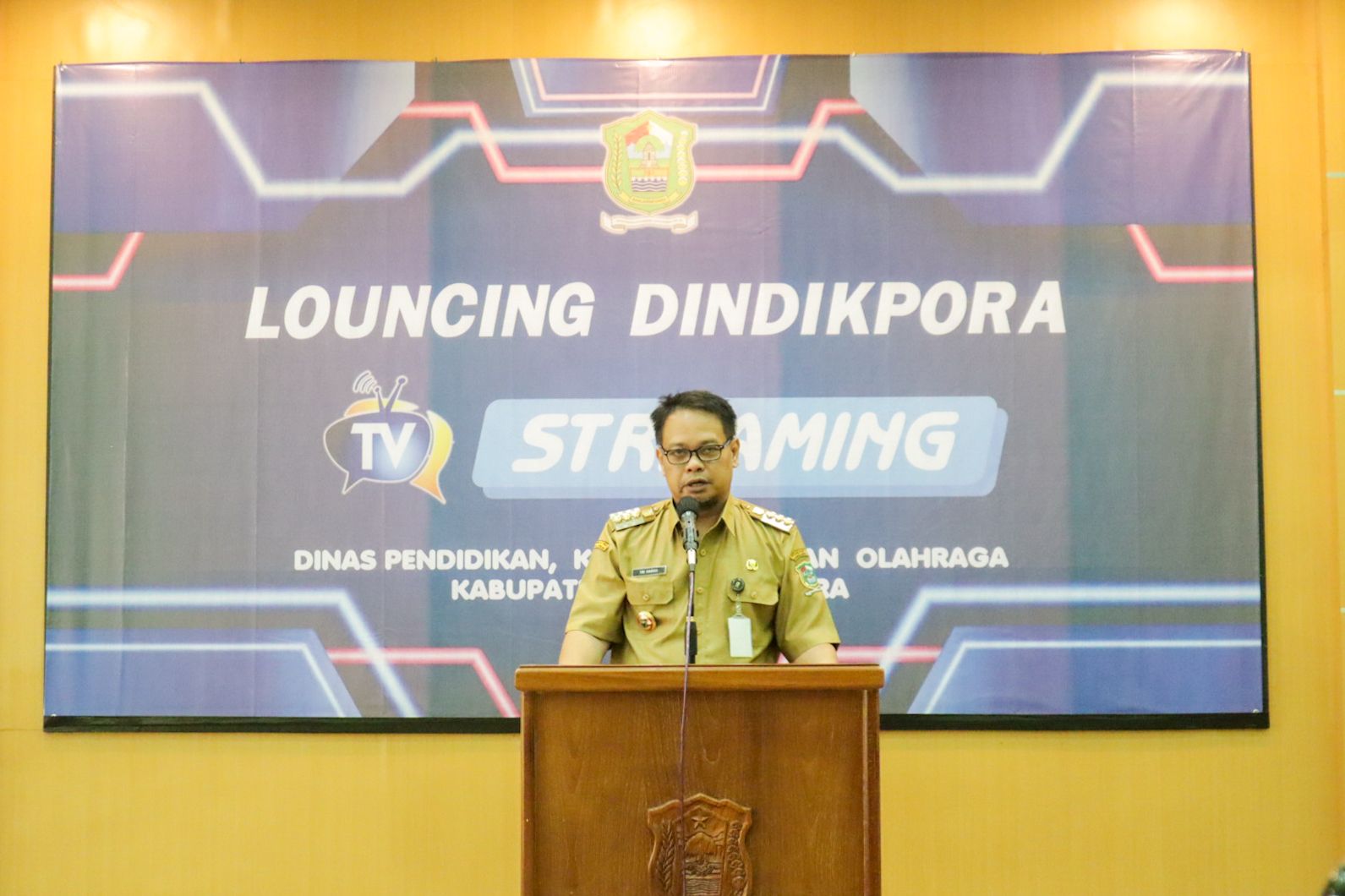 Acara peluncuran TV Streaming Dindikpora Banjarnegara, Selasa (14/6). Sumber: banjarnegarakab.go.id