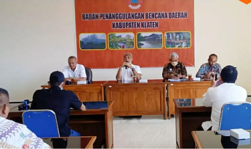 Rakor persiapan lomba Kelompok Peduli Sungai (KPS) tingkat Jawa Tengah yang digelar BPBD Klaten, Rabu (15/6). Sumber: Instagram BPBD Klaten