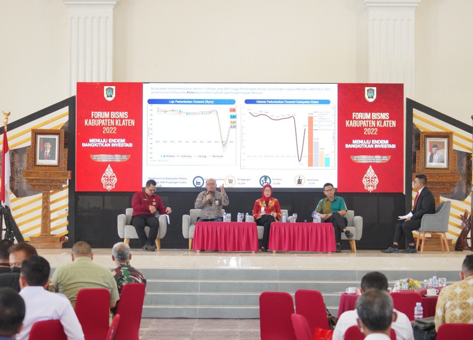DPMPTSP Klaten menggelar Forum Bisnis “Menuju Endemi, Bangkitkan Investasi”, Rabu (22/6). Foto: Diskominfo Klaten