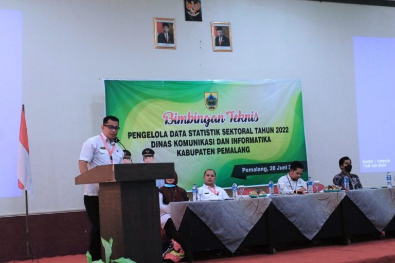 Diskominfo Kabupaten Pemalang menggelar bimbingan teknis pengelolaan data statistik sektoral 2022. Sumber foto: pemalangkab.go.id