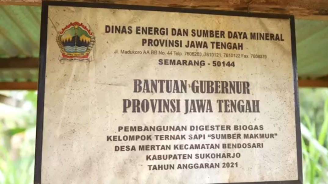 Penyaluran Digester Biogas Pemprov Jateng. Sumber foto: jatengprov.go.id