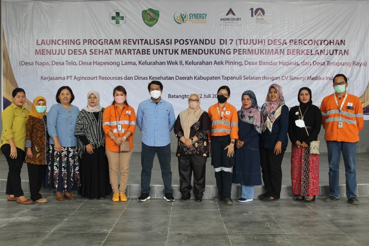 PT Agincourt Resources menginisiasi Program Revitalisasi Posyandu di 7 desa target percontohan di Kecamatan Batangtoru dan Muara Batangtoru, Kabupaten Tapanuli Selatan, Sumatra Utara. Sumber: PT AR
