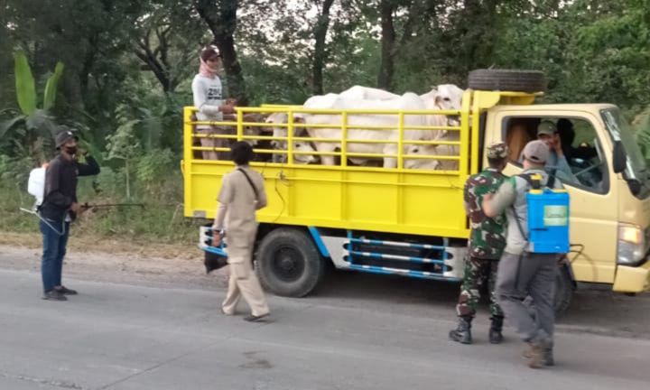 Pemeriksaan hewan ternak yang memasuki Kabupaten Rembang. Sumber: rembangkab.go.id