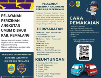 Dishub Pemalang buka inovasi pelayanan perizinan angkutan umum berbasis elektronik. Sumber foto: Instagram @dishubpemalang