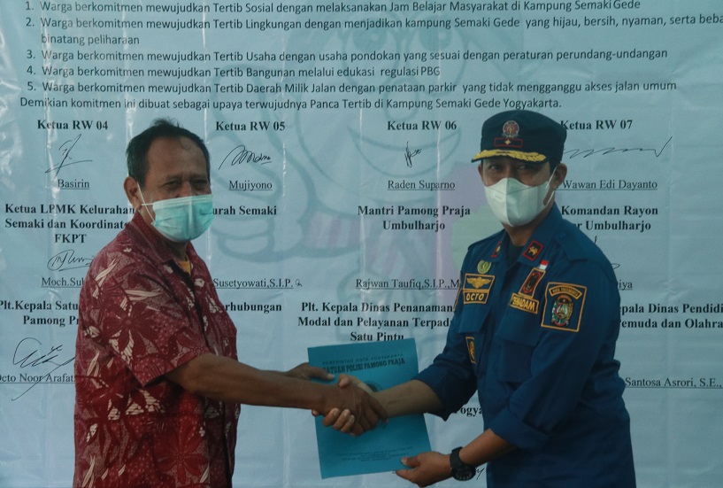 Deklarasi Gerakan Panca Tertib di Kampung Semaki Gede, Senin (21/11). Sumber: jogjakota.go.id