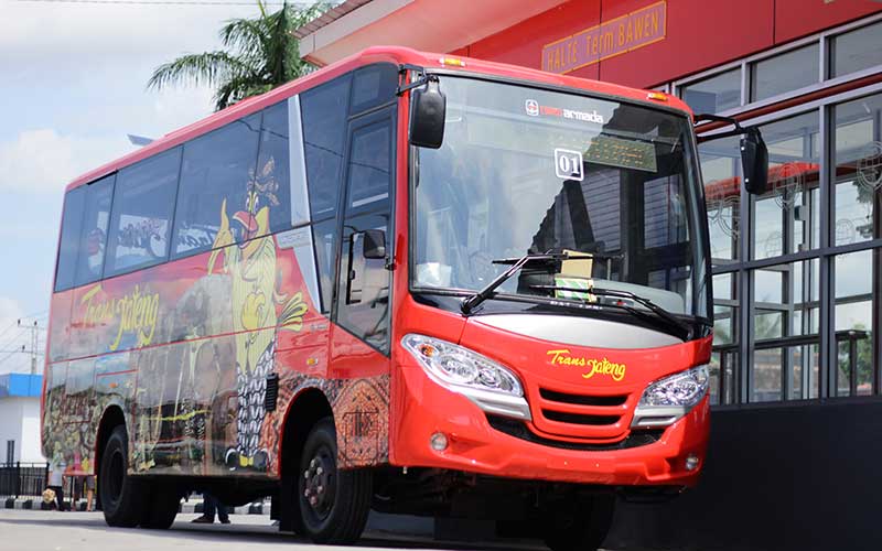 BRT Trans Jateng Sediakan AstraPay Mudahkan Penumpang Bayar Nontunai   Salah satu armada BRT Trans Jateng. Foto: jatengprov.go.id