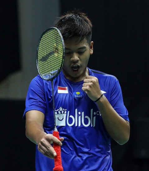 Atlet bulu tangkis nomor tunggal putra tanah air, Syabda Perkasa Belawa. Foto: PBSI