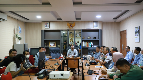 Bupati Bantul beserta Jajaran saat Rakor Hotline 112 Kabupaten Bantul. Foto: bantulkab.go.id