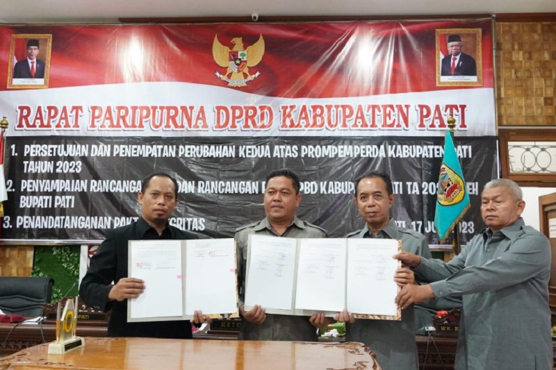 Dewan Perwakilan Rakyat Daerah (DPRD) Kabupaten Pati menggelar Rapat Paripurna pada Senin (17/7/2023). Foto istimewa