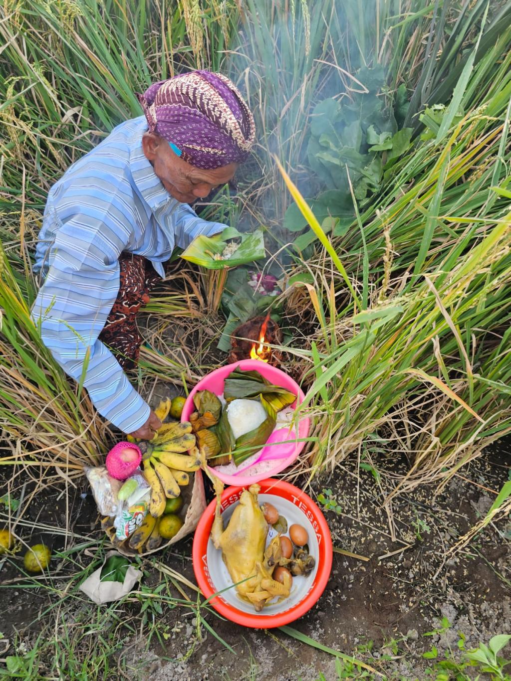 Prosesi Wiwitan oleh tokoh masyarakat Padukuhan Bedoyo. Foto: wukirsarisid.slemankab.go.id