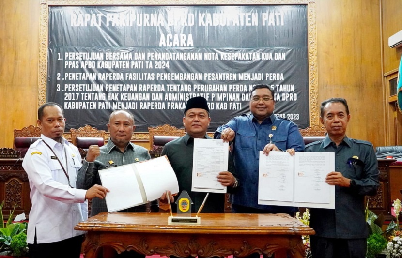 Raperda tersebut telah disahkan menjadi Peraturan Daerah (Perda) dalam rapat Paripurna di Gedung DPRD Pati, Rabu (2/8/2023). Foto istimewa