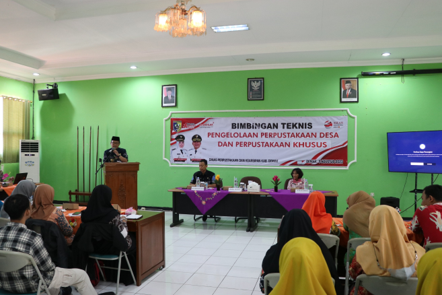 Dinperpusar Demak menggelar bimtek pengelolaan perpustakaan desa dan perpustakan khusus. Sumber foto: demakkab.go.id