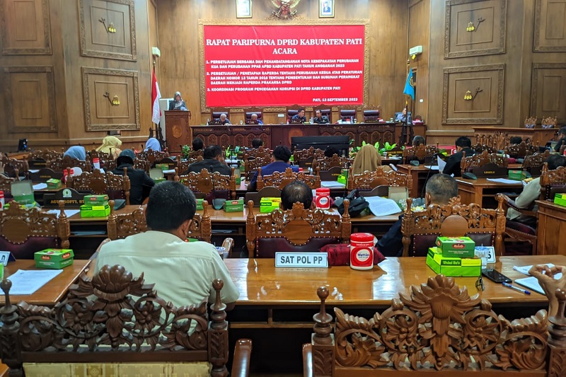 Rapat Paripurna di Gedung DPRD Pati, Rabu (13/9). Foto istimewa