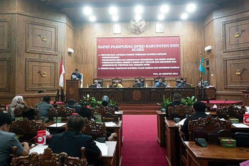 Rapat Paripurna Dewan Perwakilan Rakyat Daerah (DPRD) Kabupaten Pati, yang diselenggarakan pada Jumat (25/8/2023). Foto istimewa