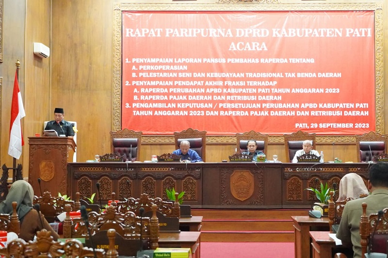 Rapat Paripurna di Gedung DPRD Pati. Foto istimewa