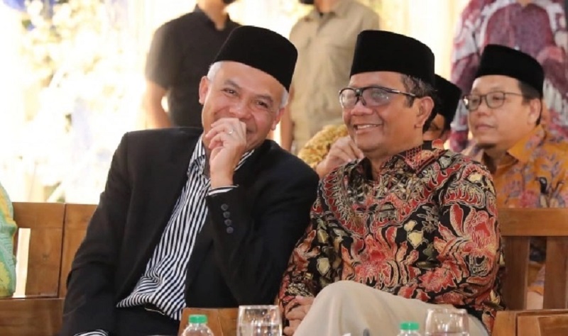 Bacapres Ganjar Pranowo bersama Menko Polhukam Mahfud MD. Foto Istimewa.