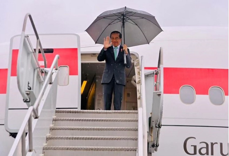 Presiden Joko Widodo (Jokowi) saat bertolak dari Bandara Internasional San Fransisco, Amerika Serikat, November 2023. Foto Instagram @jokowi.