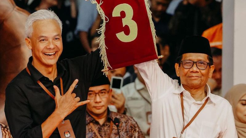 Pasangan capres-cawapres nomor urut 3, Ganjar Pranowo-Mahfud MD. Foto Instagram @ganjar_pranowo.