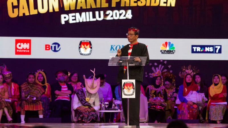 Calon wakil presiden nomor urut 03, Mahfud MD. Alinea.id/Faisal Adnan.