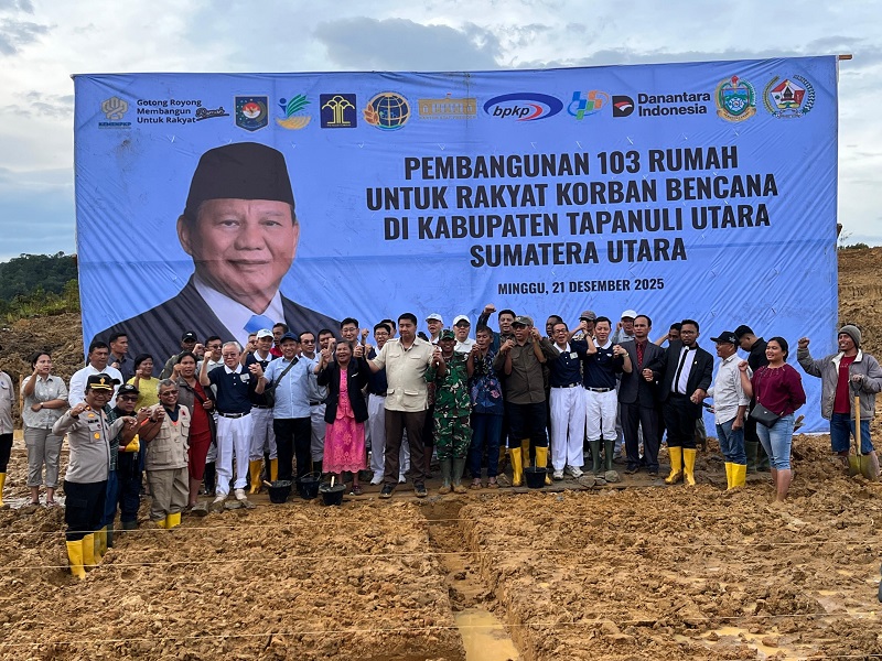 Mendagri Tito Mulai Pembangunan Hunian Korban Bencana Sumatera